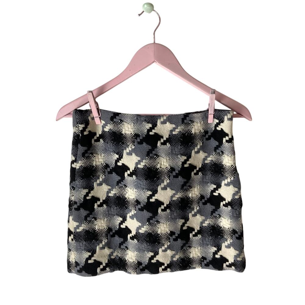 J. Crew Wool Houndstooth Skirt